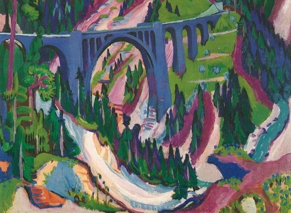 Mythos Davos: Ernst Ludwig Kirchner, Die Brücke bei Wiesen, 1926. ©Kirchner Museum, Davos.