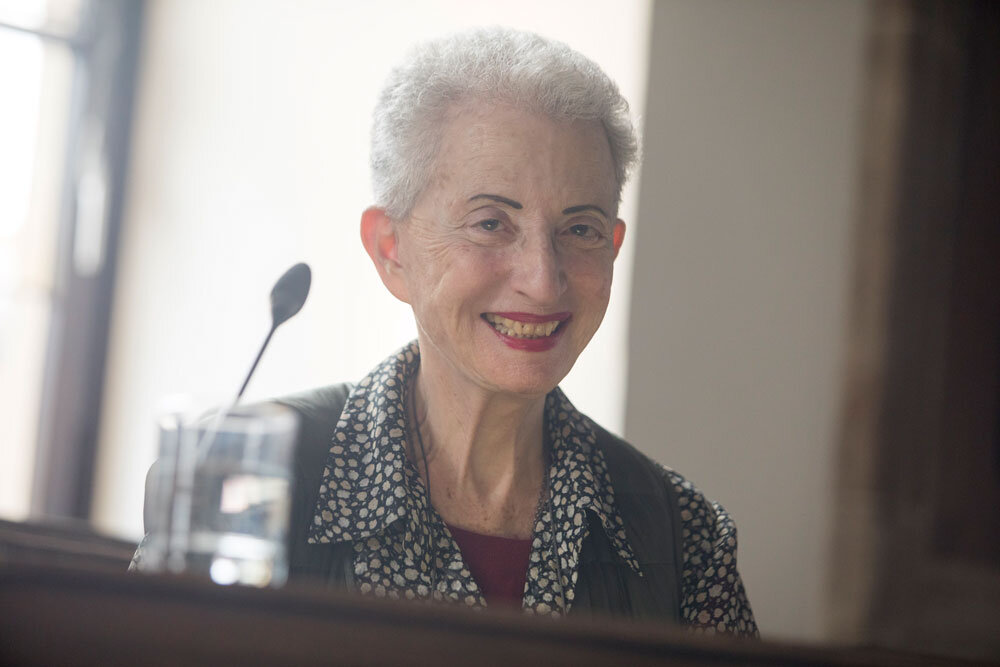 Hélène Cixous bei der Zeremonie zur Verleihung der Möser-Medaille am 04.12.2018 in Osnabrück / © Swaantje Hehmann. #femaleheritage