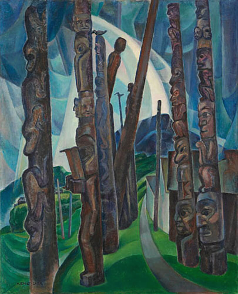 Emily Carr, Kitwancool, 1928, Öl auf Leinwand © Glenbow Museum