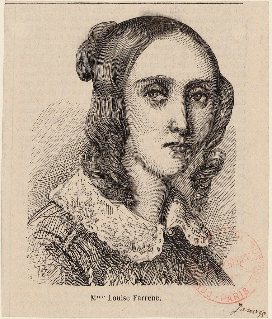 Louise Farrenc (née: Jeanne-Louise Dumont) (1804-1875), französische Komponistin, Januar 1855. Foto: Bibliothèque nationale de France. Anonymous artist, Public domain, via Wikimedia Commons #femaleheritage