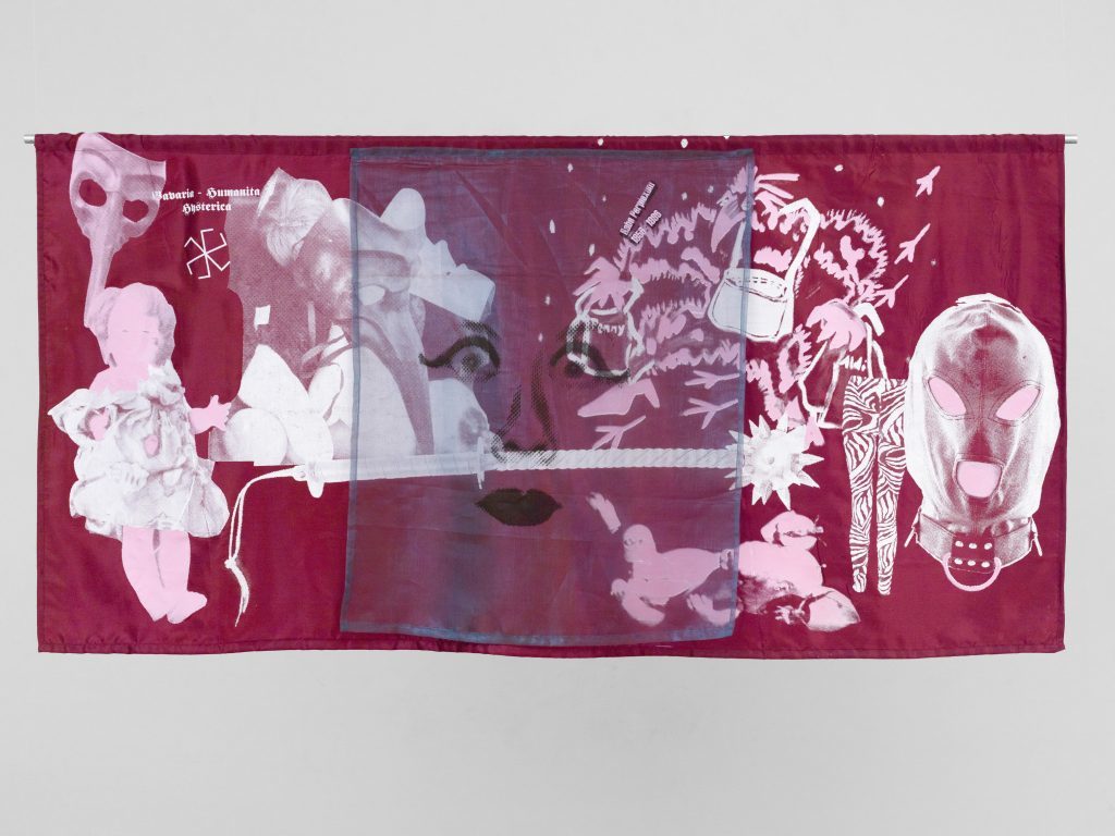 Philipp Gufler: „Quilt # 08 (Rabe Perplexum)“, 2015, Siebdruck auf Stoff