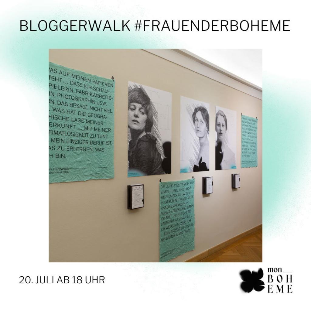 Einladung zum BloggerWalk #FrauenDerBoheme am 20. Juli ab 18 Uhr in der Monacensia.