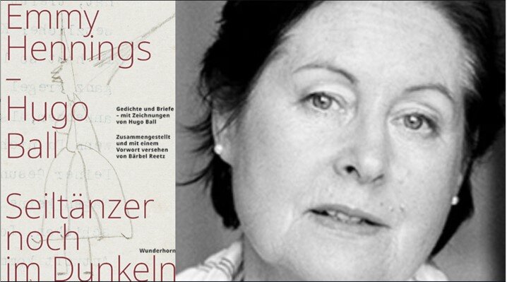 Emmy Hennings – Hugo Ball: Seiltänzer noch im Dunkeln, Hrsg. v. Bärbel Reetz, Das Wunderhorn 2022, 104 Seiten. Sylvia Schütz‘ Buchtipp zu #FrauenDerBoheme. Cover © Verlag das Wunderhorn, Foto Bärbel Reetz: © Jürgen Bauer