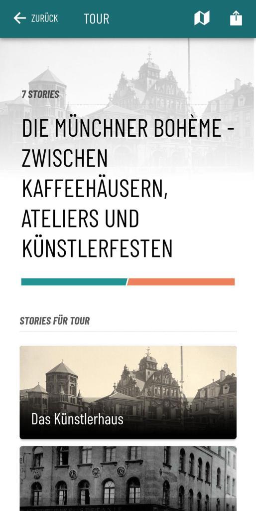 MunichArtToGo: Screenshot aus der Tour „Die Münchner Bohème“, 2023 Quelle: MunichArtToGo, Zentralinstitut für Kunstgeschichte 2023