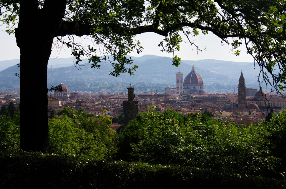 Der Blick vom “Paretaio” auf Florenz