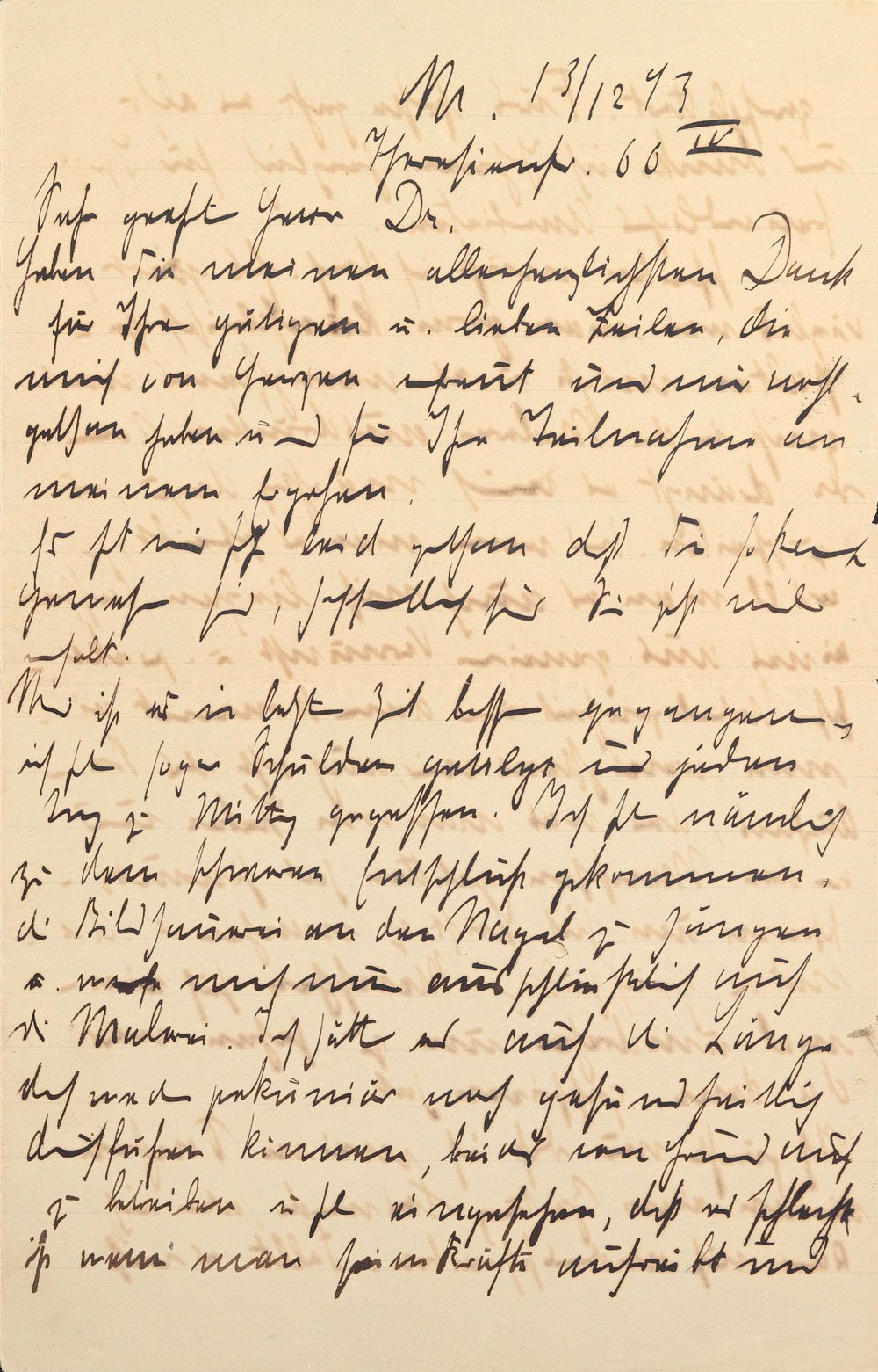 handschriftlicher Brief von Franziska zu Reventlow an Adolf von Hildebrand