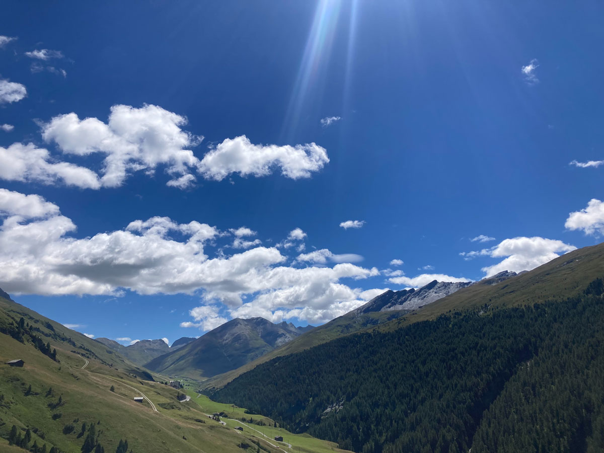 Bergblick auf Davos - Ort von Thomas Manns Buch «Der Zauberberg»