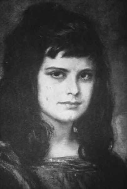 Porträt von Katia Pringsheim-1899, gemalt von Fritz august Kaulbach