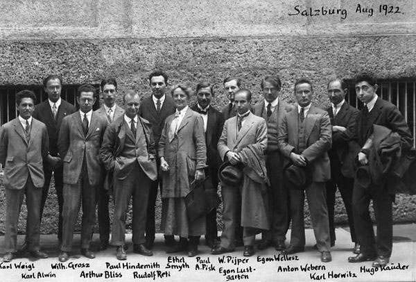 Gründungsmitglieder Internationale Gesellschaft für Neue Musik, Salzburg 1922