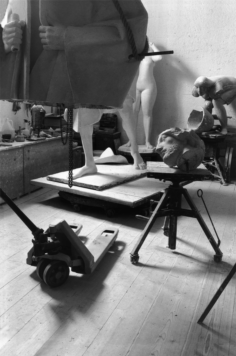 Atelier von Martin Mayer in der Borstei, Skulpturen, Köpfe