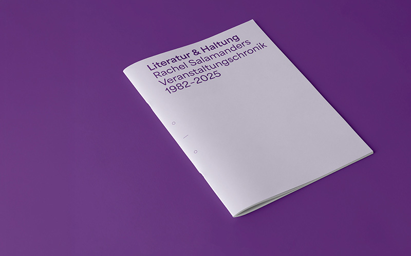 Booklet Veranstaltungschronik zur Ausstellung «Literatur & Haltung. Rachel Salamanders Archiv».
