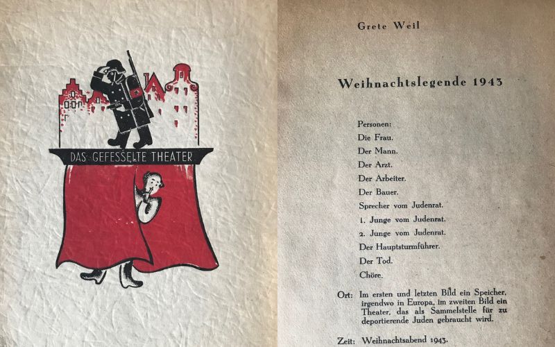 Broschüre «Das gefesselte Theater» von der «Hollandgruppe Freies Deutschland» und Auszug «Weihnachtslegende».