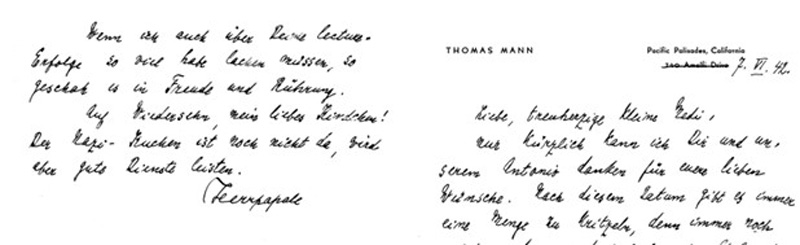 Handschriftlicher Brief von Thomas Mann an Tochter Elisabeth Mann-Borghese