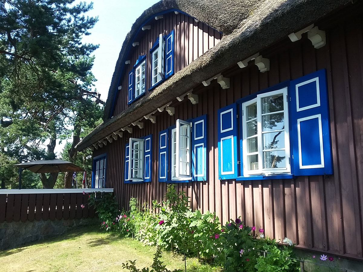 Blick aufs Thomas Mann Kulturzentrum in Nida Nidden.