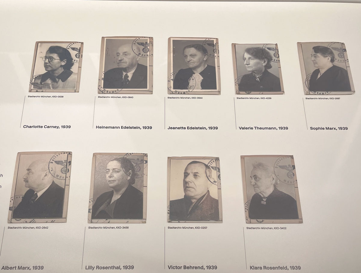 Fotografien der verfolgten Menschen jüdischer Herkunft aus der Dauerausstellung "Maria Theresia 23. Biografie einer Münchner Villa". #MON_Villa